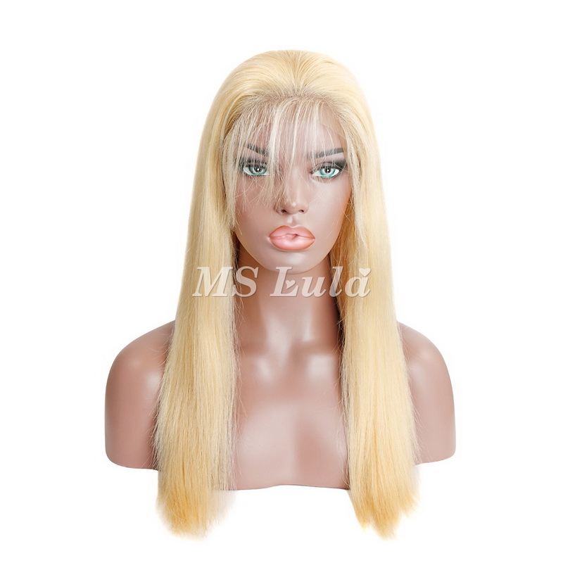 #613 Blonde Silky Straight 13x4 Lace Front Wig - 图片 6